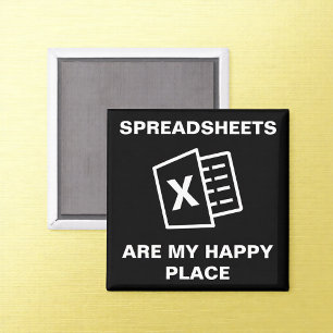 Excel Spreadsheets Accounting Office Humor Magnet