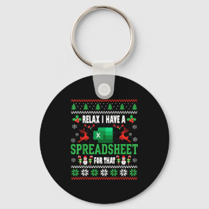 Excel Ugly Christmas Sweater I Have A Spreadsheet  Key Ring