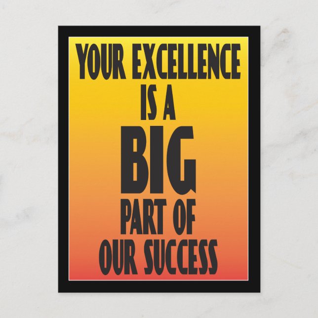 Excellence Employee Thank You Postcard (Front)