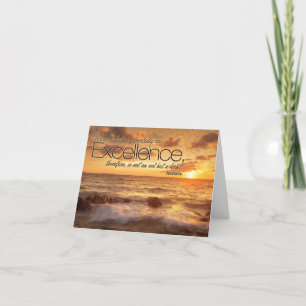 Excellence is Habit Inspirational Note Card