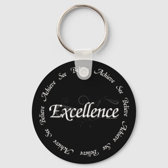 Excellence - see believe achieve key ring (Front)