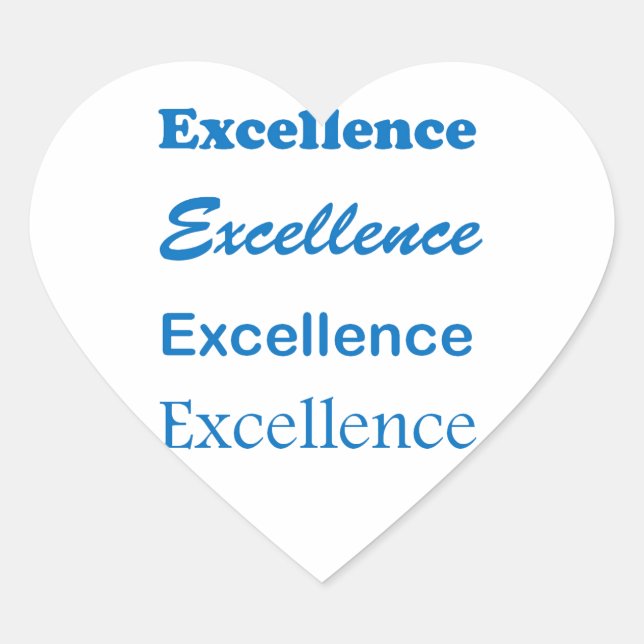 EXCELLENCE Standard Coach Mentor Sports School GIF Heart Sticker (Front)
