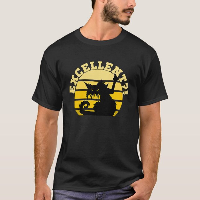 Excellent Angry Cat T-Shirt (Front)