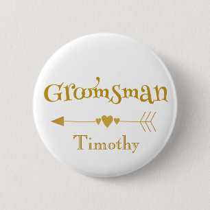 Excellent Groomsman 6 Cm Round Badge