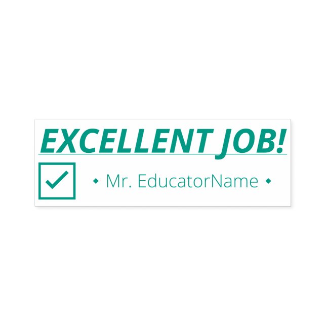 "EXCELLENT JOB!" Commendation Rubber Stamp (Design)
