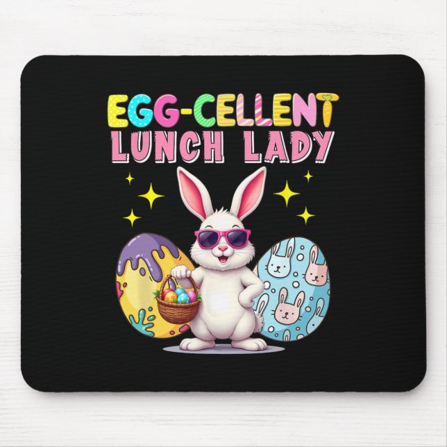 Excellent Lunch Lady Easter Bunny Sungles Hunting  Mouse Pad (Front)