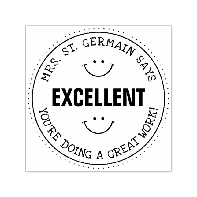 Excellent | Personalised Teachers Self-inking Stamp (Design)