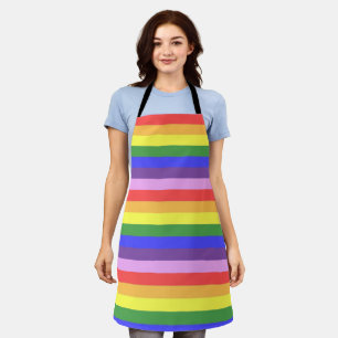 Excellent quality Rainbow Stripe Bright Colours Apron