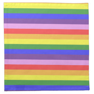 Excellent quality Rainbow Stripe Bright Colours Napkin