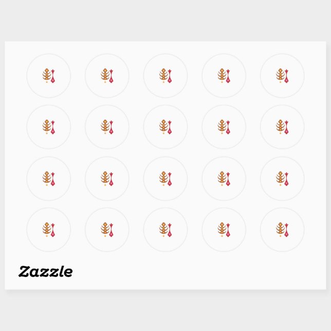 excellent red orange, pink clipart Sticker (Sheet)