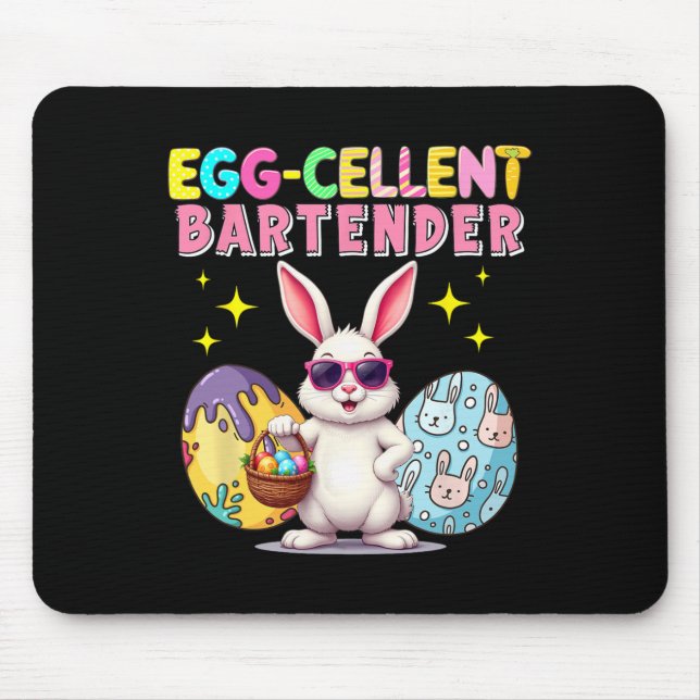 Excellent Rtender Easter Bunny Sungles Hunting Egg Mouse Pad (Front)