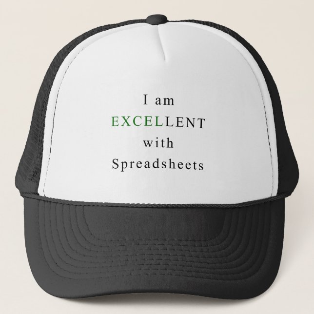 Excellent Spreadsheets Trucker Hat (Front)