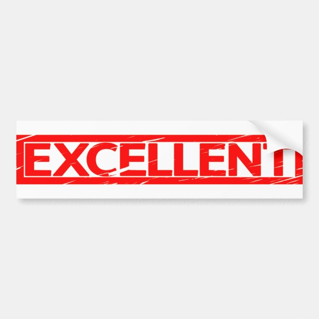 Excellent Stamp Bumper Sticker (Front)