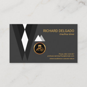 Excellent Stylish Creative Chauffeur's Suit Busine Business Card