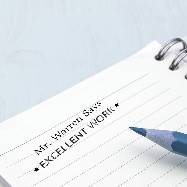 Excellent Work | Personalised Teachers Self-inking Stamp (Creator Uploaded)