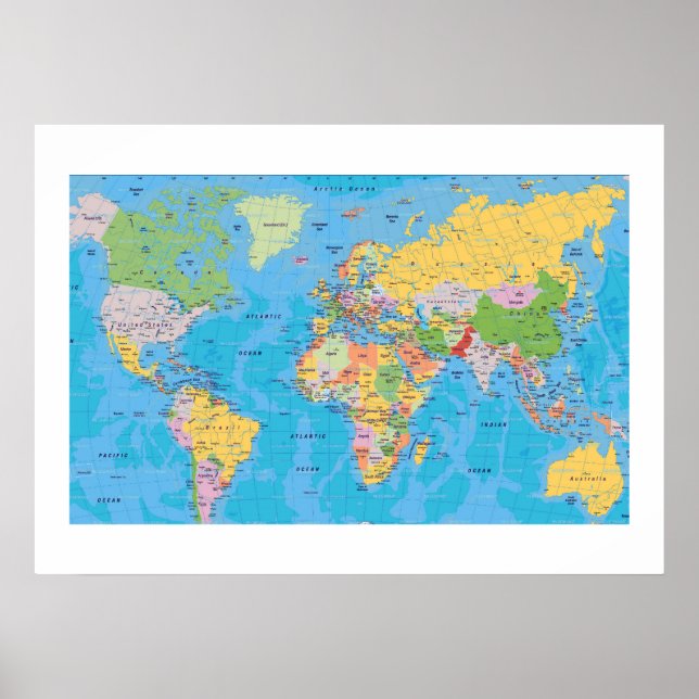 EXCELLENT WORLD MAP POSTER (Front)