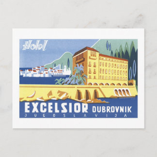 Excelsior Dubrovnik Travel Poster Postcard
