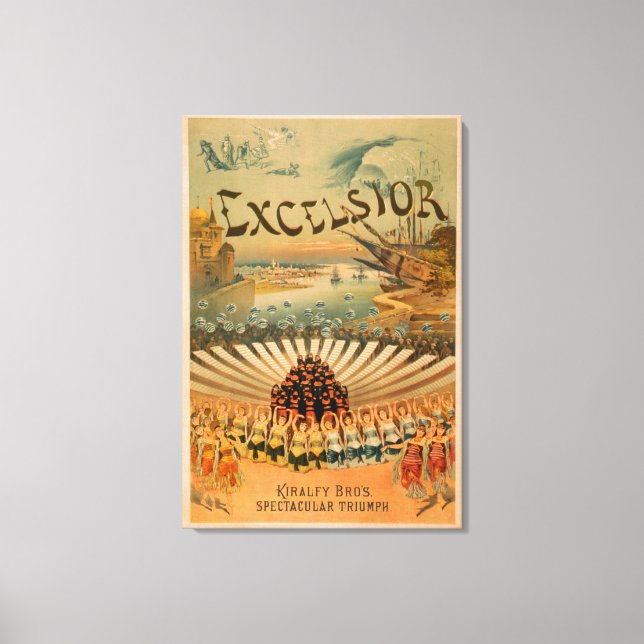 Excelsior Kiralfy Spectacular Triumph Theatre Canvas Print (Front)