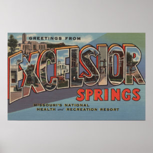 Excelsior Springs, Missouri - Large Letter Poster