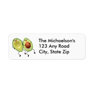 Excepting Avocado Couple Address Label