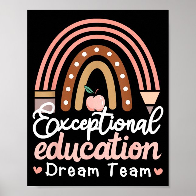 Exceptional Education Dream Team Teacher Artwork Poster (Front)