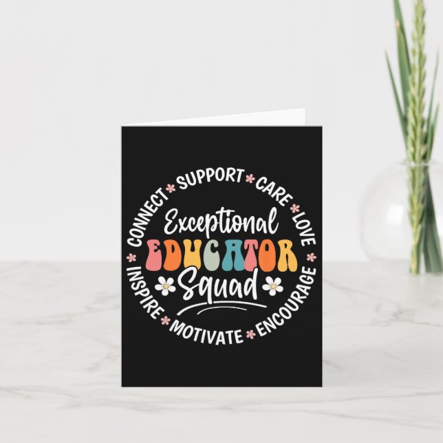 Exceptional Educator Squad Appreciation Week Back  Card (Front)