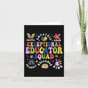 Exceptional Educator Squad Autism Teacher Squad Card