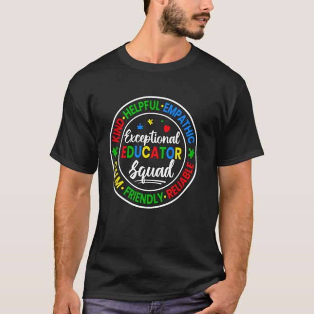 Exceptional Educator Squad Neurodiversity Autism A T-Shirt (Front)