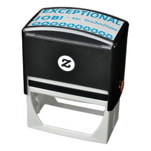 "EXCEPTIONAL JOB!" + Instructor Name Rubber Stamp