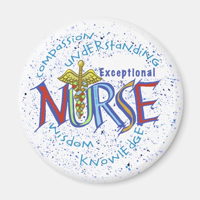 Exceptional nurse motto  magnet (Front)