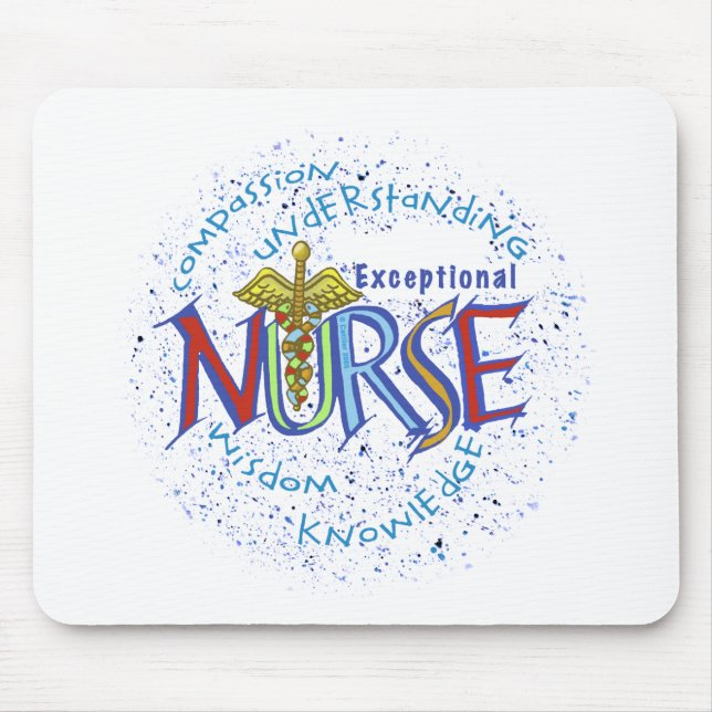 Exceptional nurse motto  mouse pad (Front)