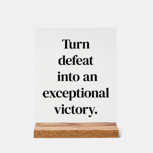 Exceptional Victory Acrylic Sign