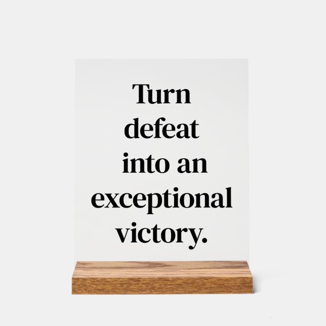 Exceptional Victory Acrylic Sign (Front)