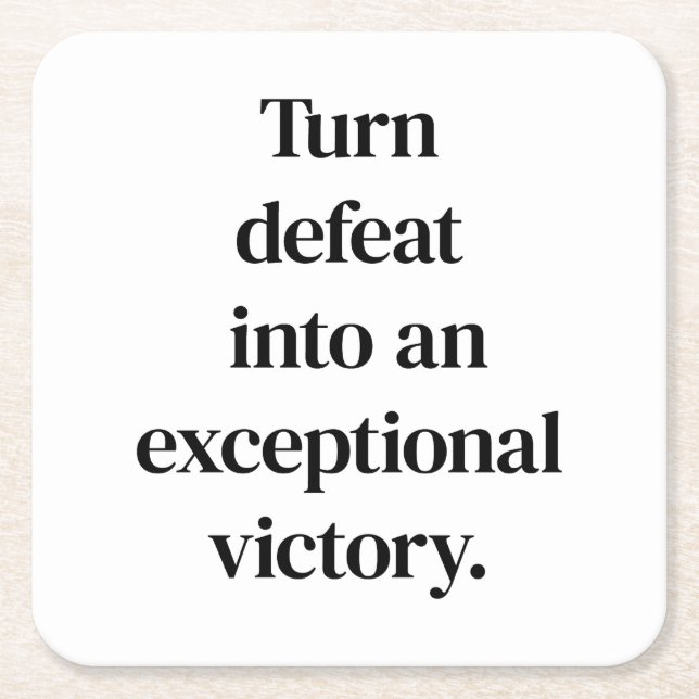 Exceptional Victory Paper Coaster (Front)