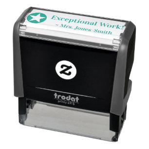 "Exceptional Work!" School Teacher Rubber Stamp
