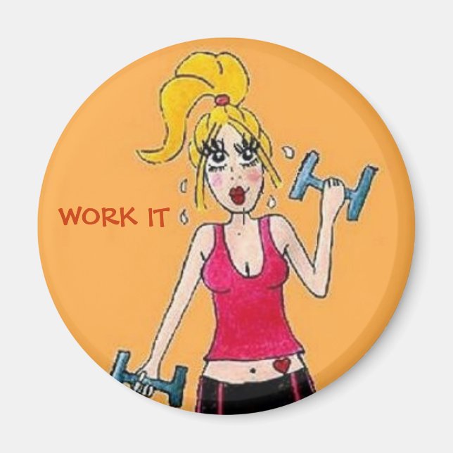 Excercise Girl Magnet (Front)