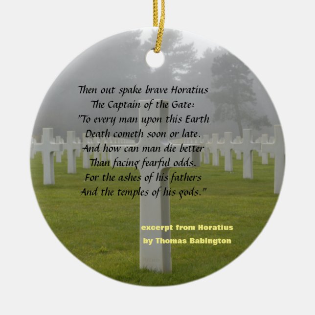 Excerpt From Horatius  Ceramic Tree Decoration (Front)