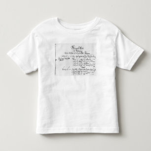 Excerpt from J.S. Bach's salary payment Toddler T-Shirt