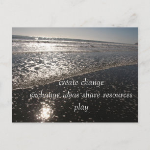 exchange, create change exchange ideas share re... postcard