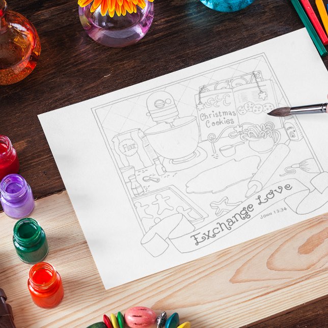 Exchange Love Colouring Postcard (Creator Uploaded)