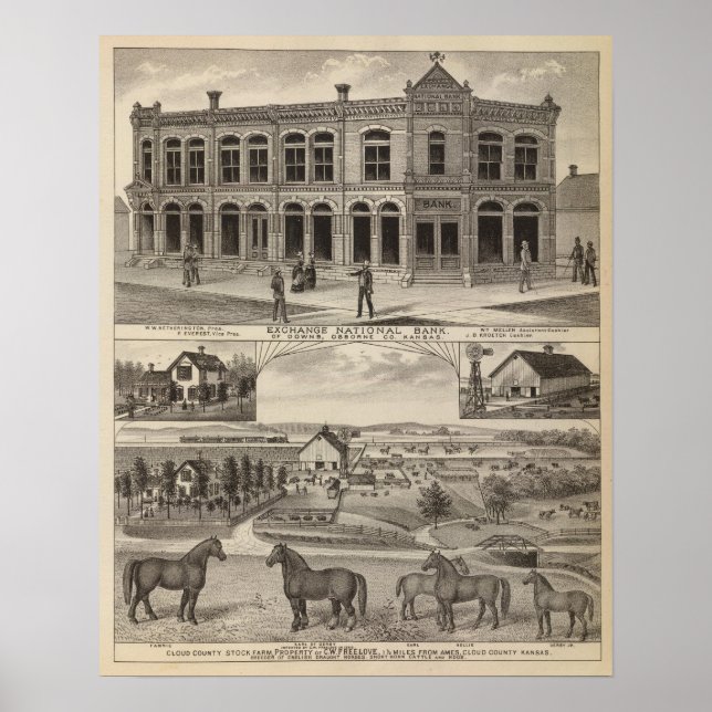 Exchange National Bank of Downs, Kansas Poster (Front)