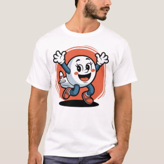Excited Aeroplane on Jacks – Fun Aviation Cartoon T-Shirt