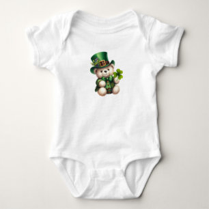 Excited Bear Baby Bodysuit