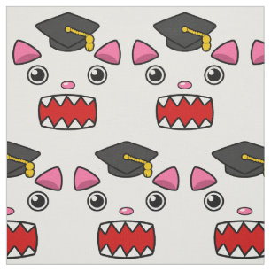 Excited Graduation Cat Fabric
