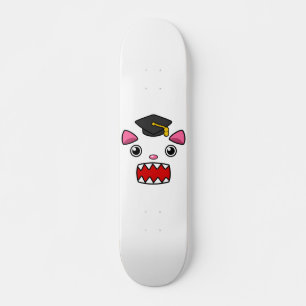 Excited Graduation Cat Skateboard