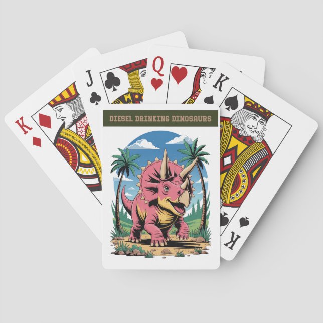 Excited Protoceratops Playing Cards (Back)