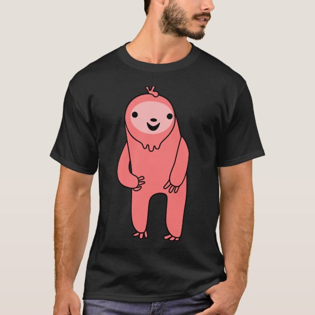 Excited Red Sloth T-Shirt (Front)