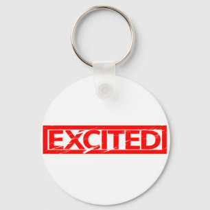 Excited Stamp Key Ring