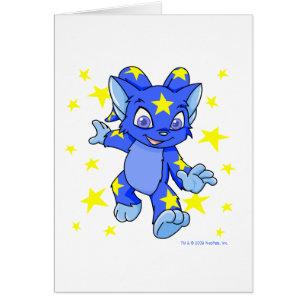 Excited Starry Acara with star burst