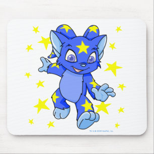 Excited Starry Acara with star burst Mouse Pad